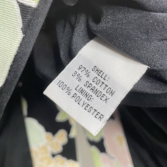 VTG Talbots Dress Floral Mod 60s Mad Men Sleeveless V Neck 8 Green Red Retro - Picture 10 of 11